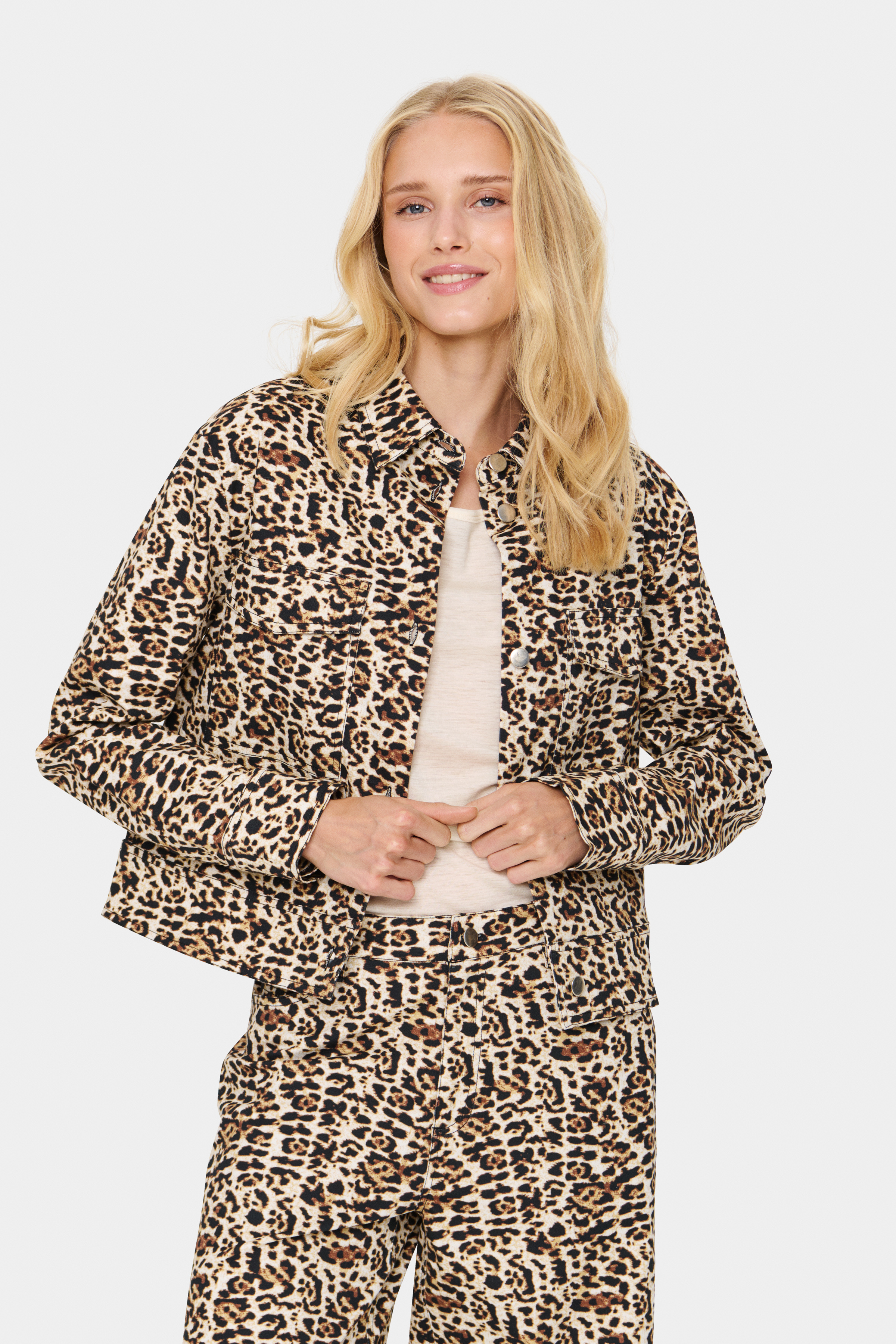 ZeekaSZ Leopard Casual jacket in black denim leopard cotton