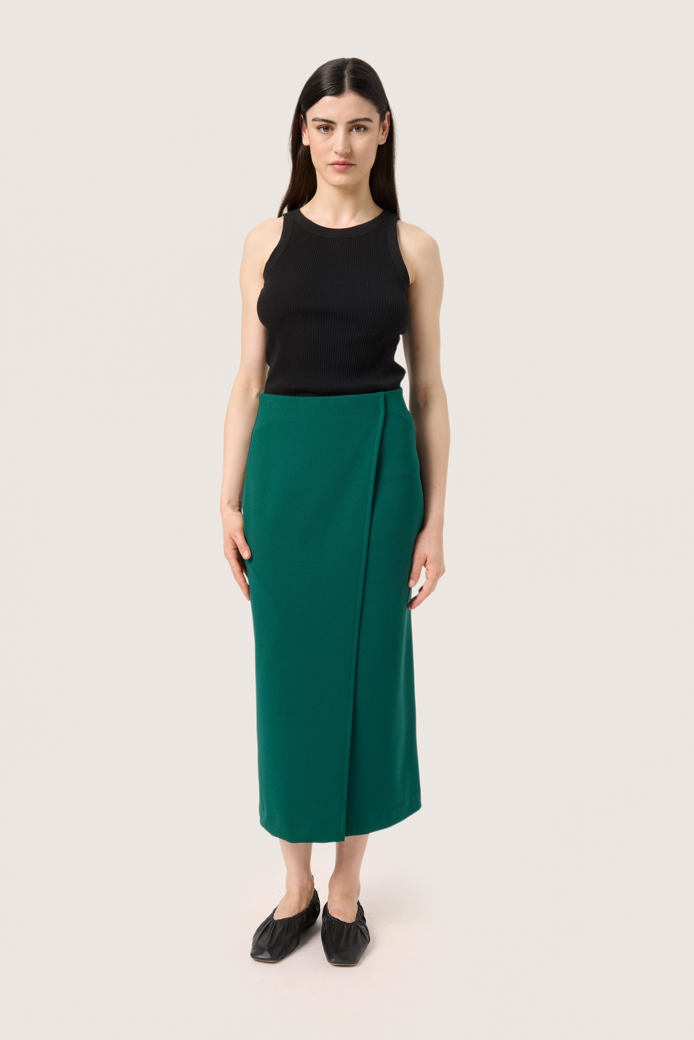 SLBea Skirt in rain forest / green polyester
