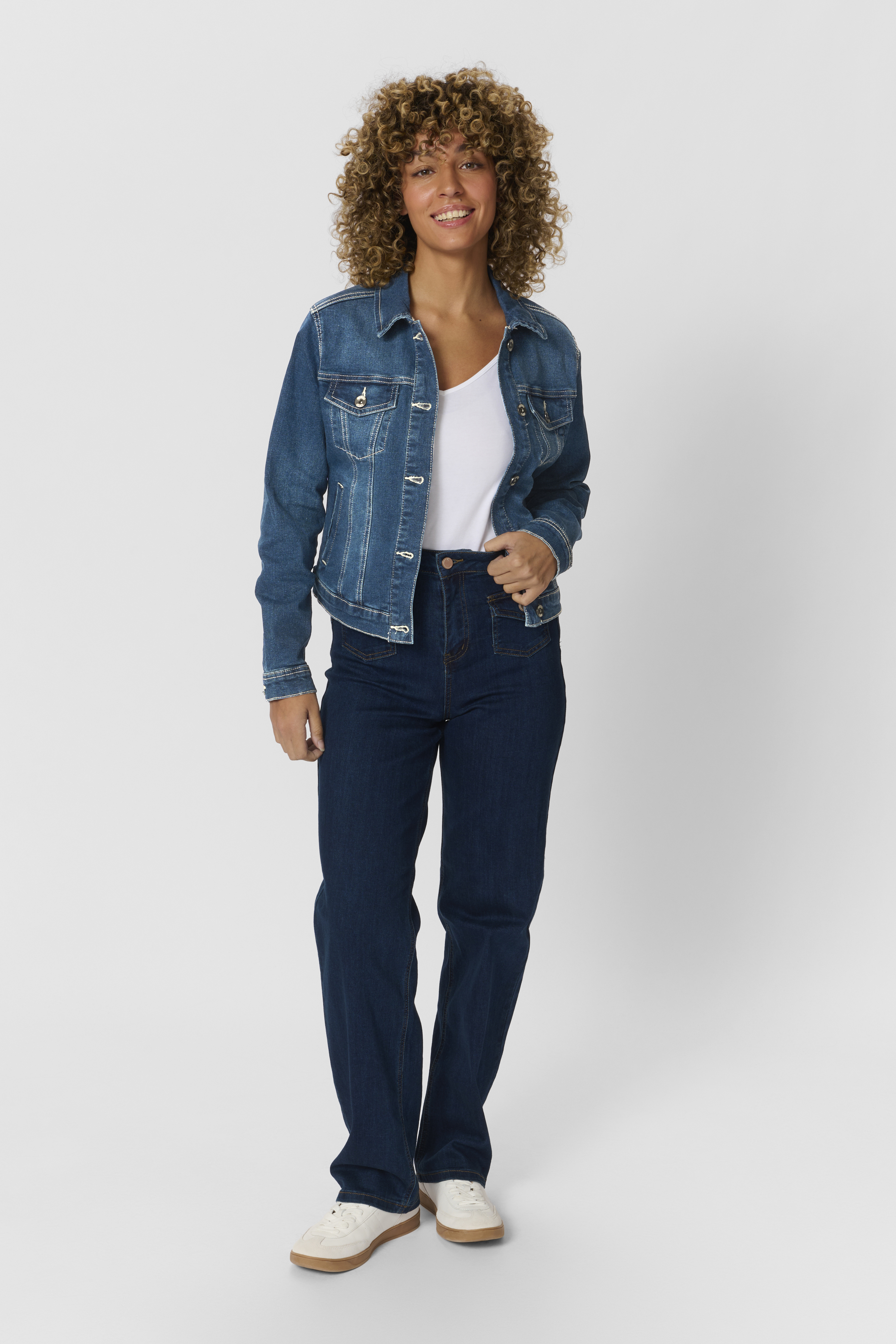CRLisa Denim jacket in rich blue denim cotton