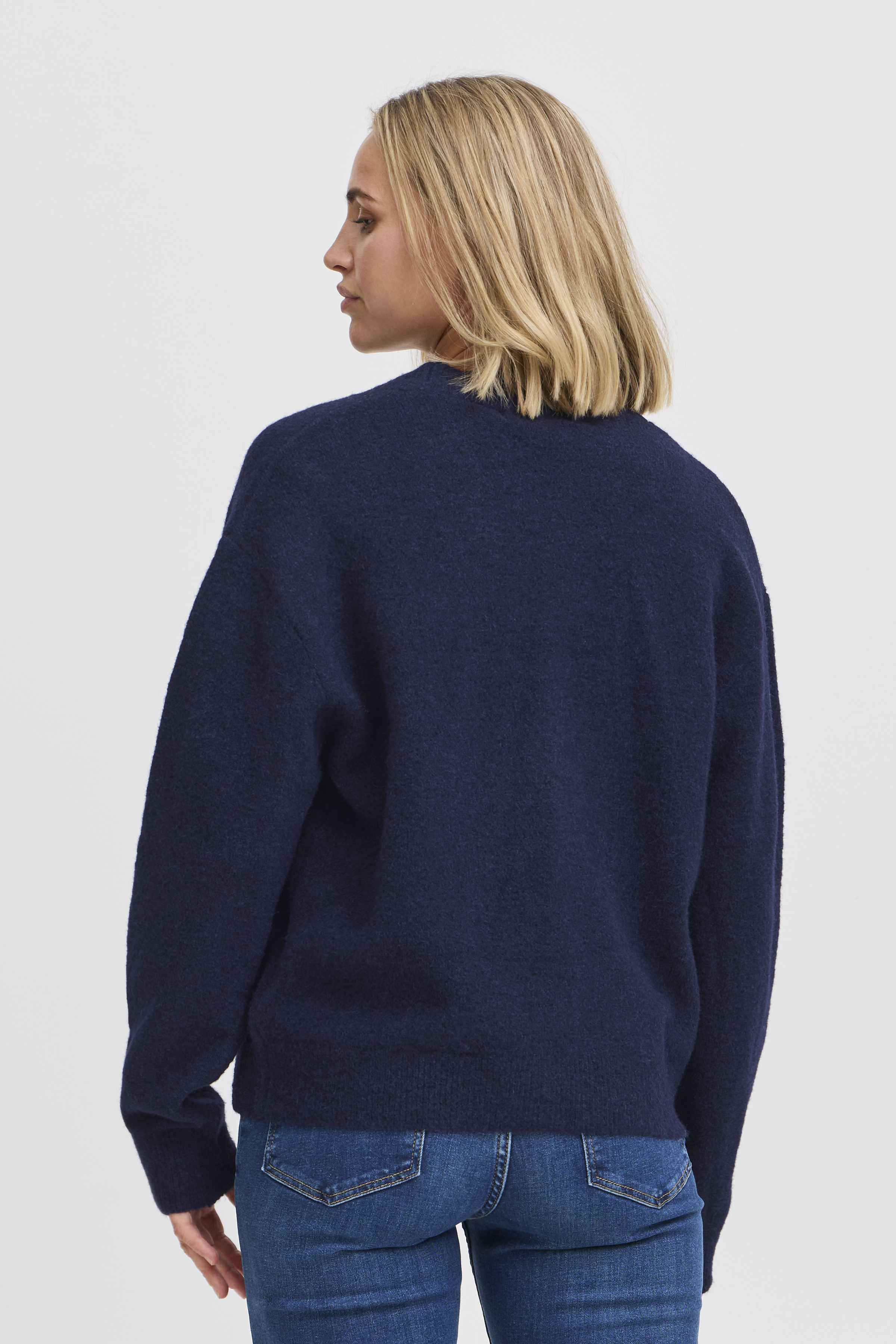 PZASTRA Cardigan in dark sapphire melange colour | Pulz Jeans