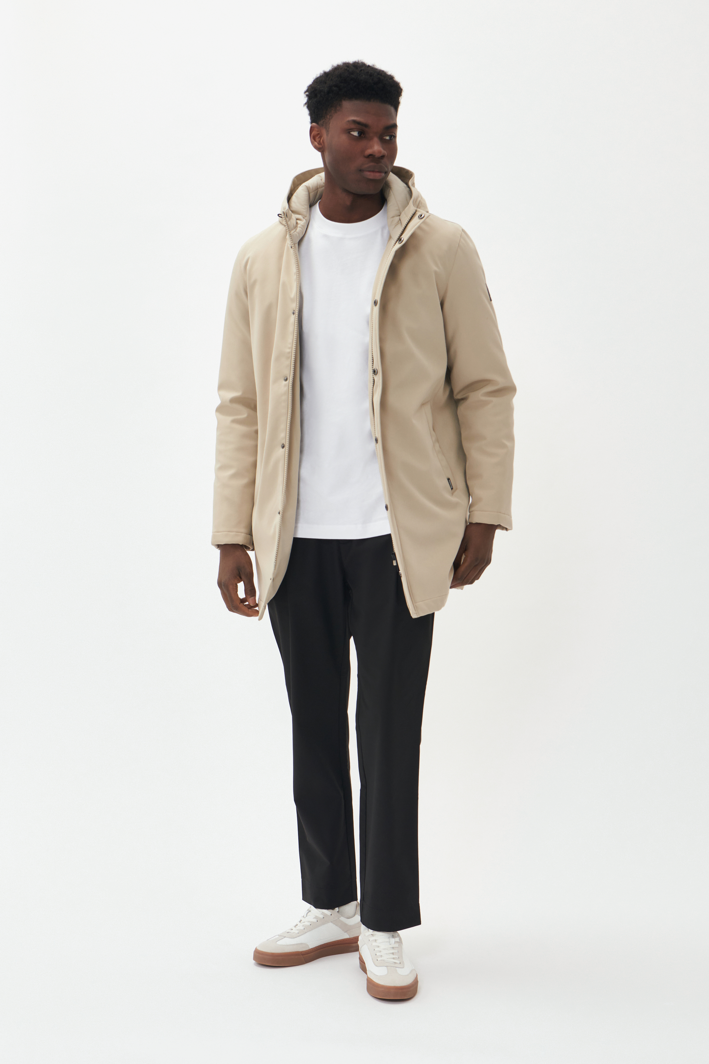 MADESTON COAT IN SIMPLY TAUPE / GREY POLYESTER