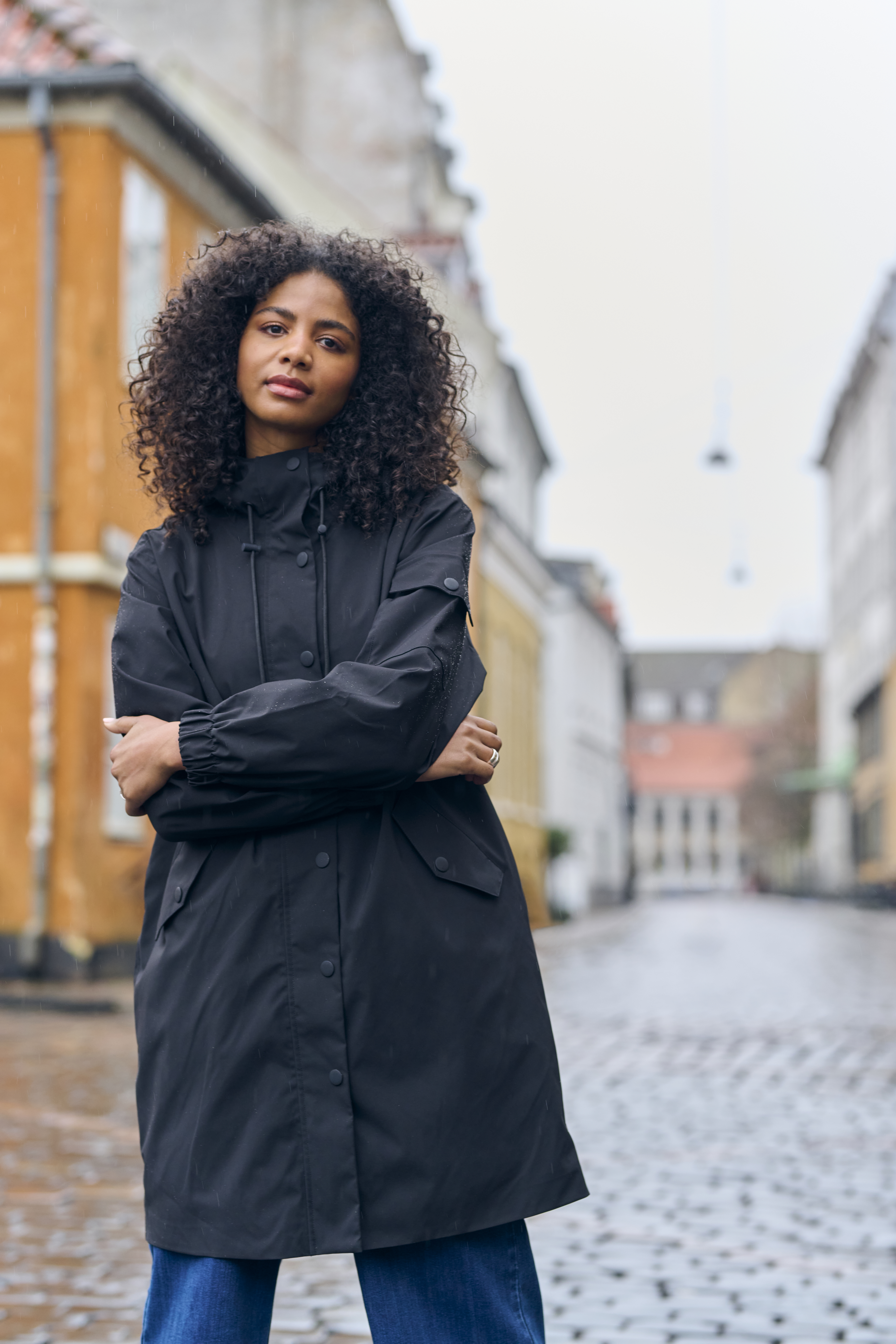 KAennie Coat in black deep colour | KAFFE Clothing