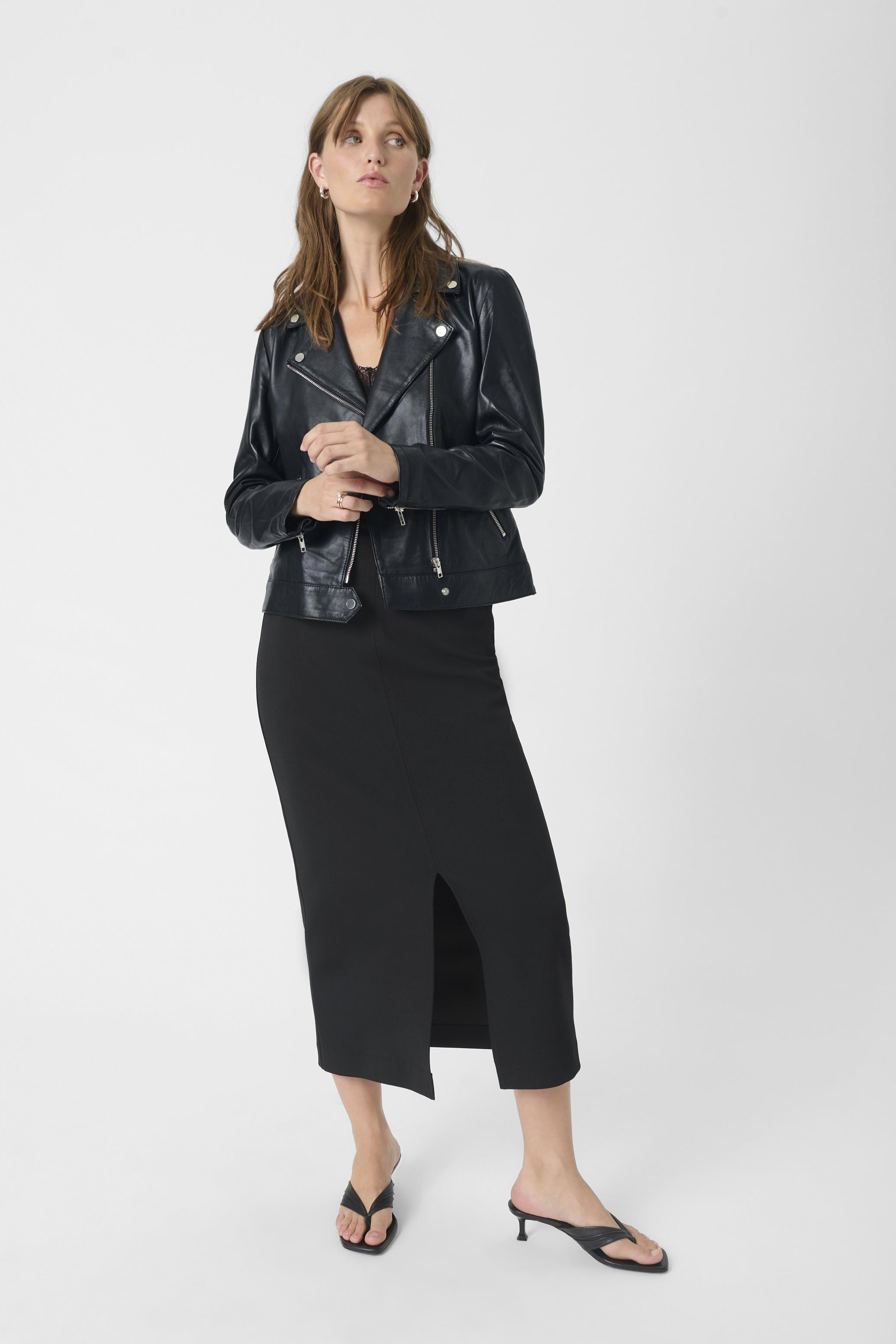 SLMaeve Leather jacket in black colour