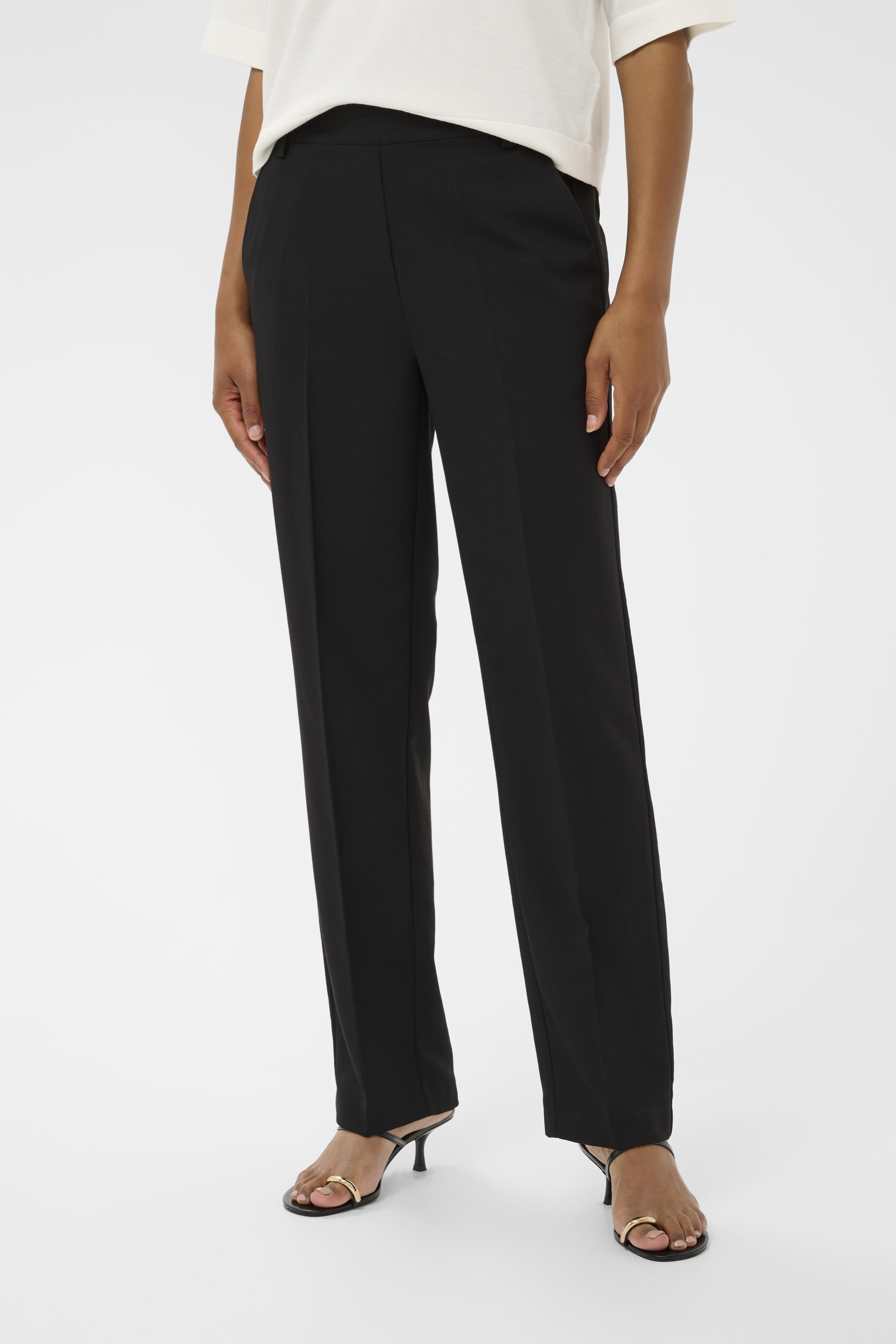 KAsakura Long Pants in black deep colour | KAFFE Clothing