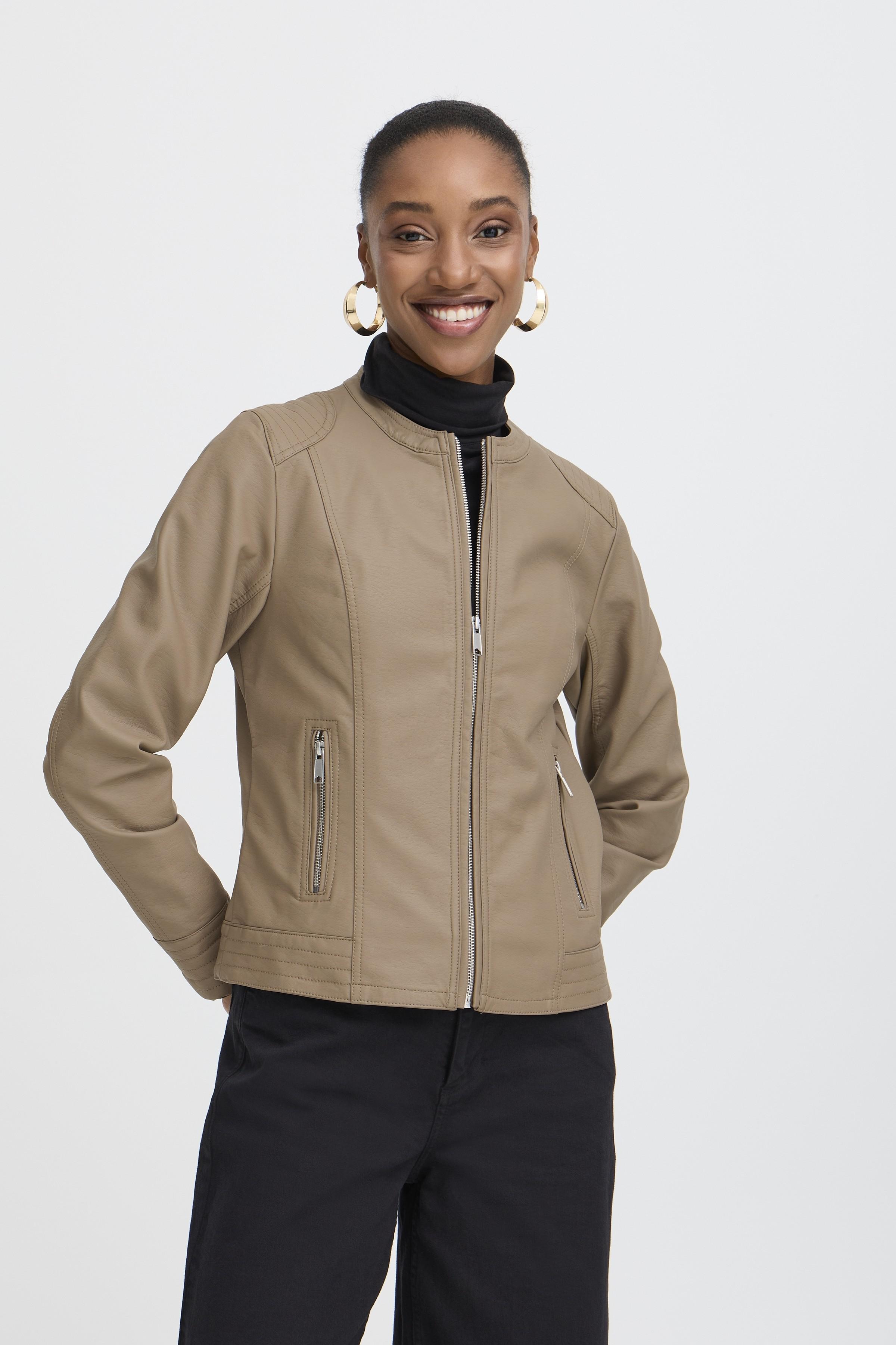 BYACOM Outerwear in walnut / brown viscose | b.young