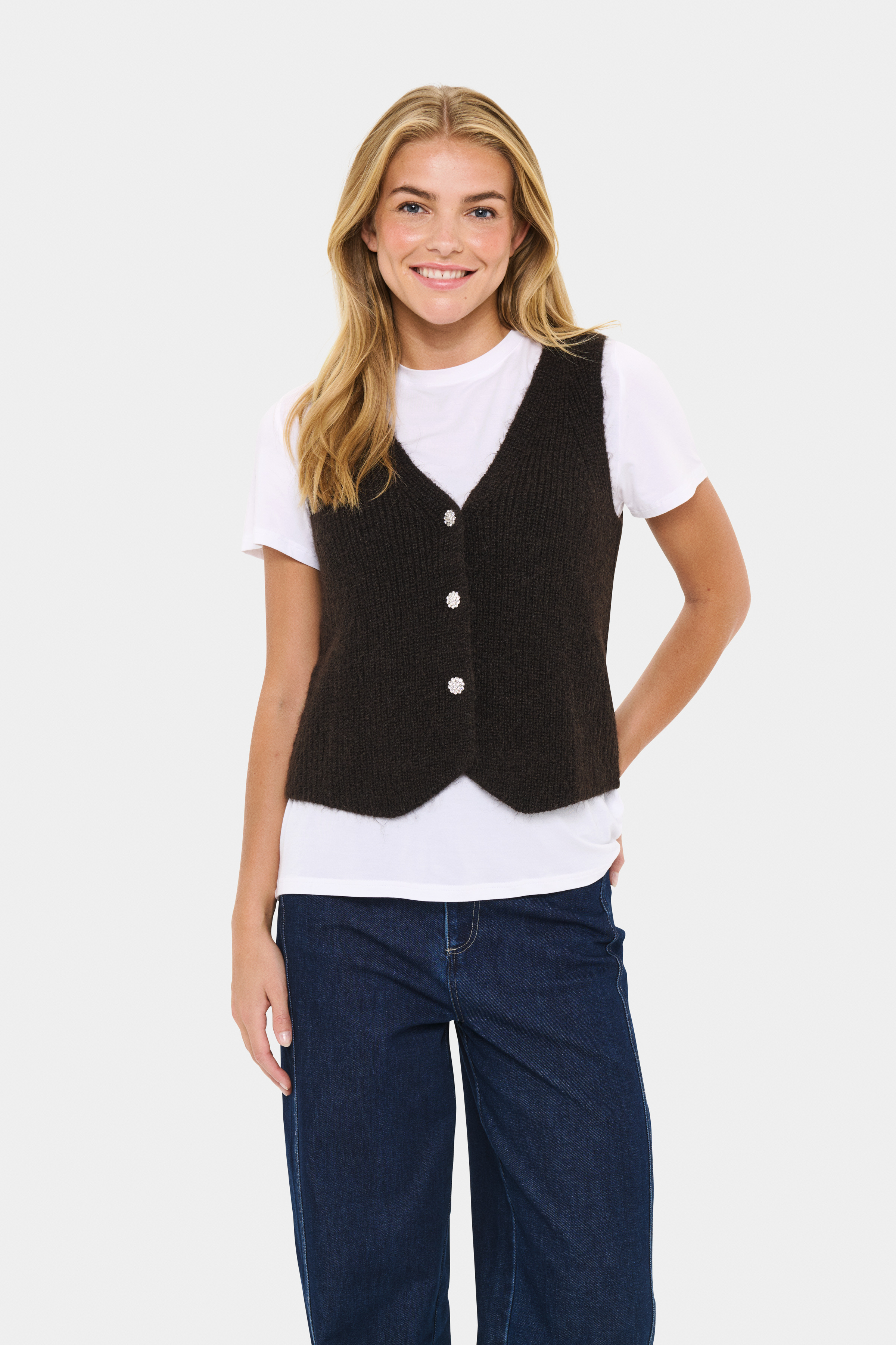 【YANYAN/ヤンヤン】RAINCLOUD EASY WAISTCOAT XenyaSZ Waistcoat in mulch colour