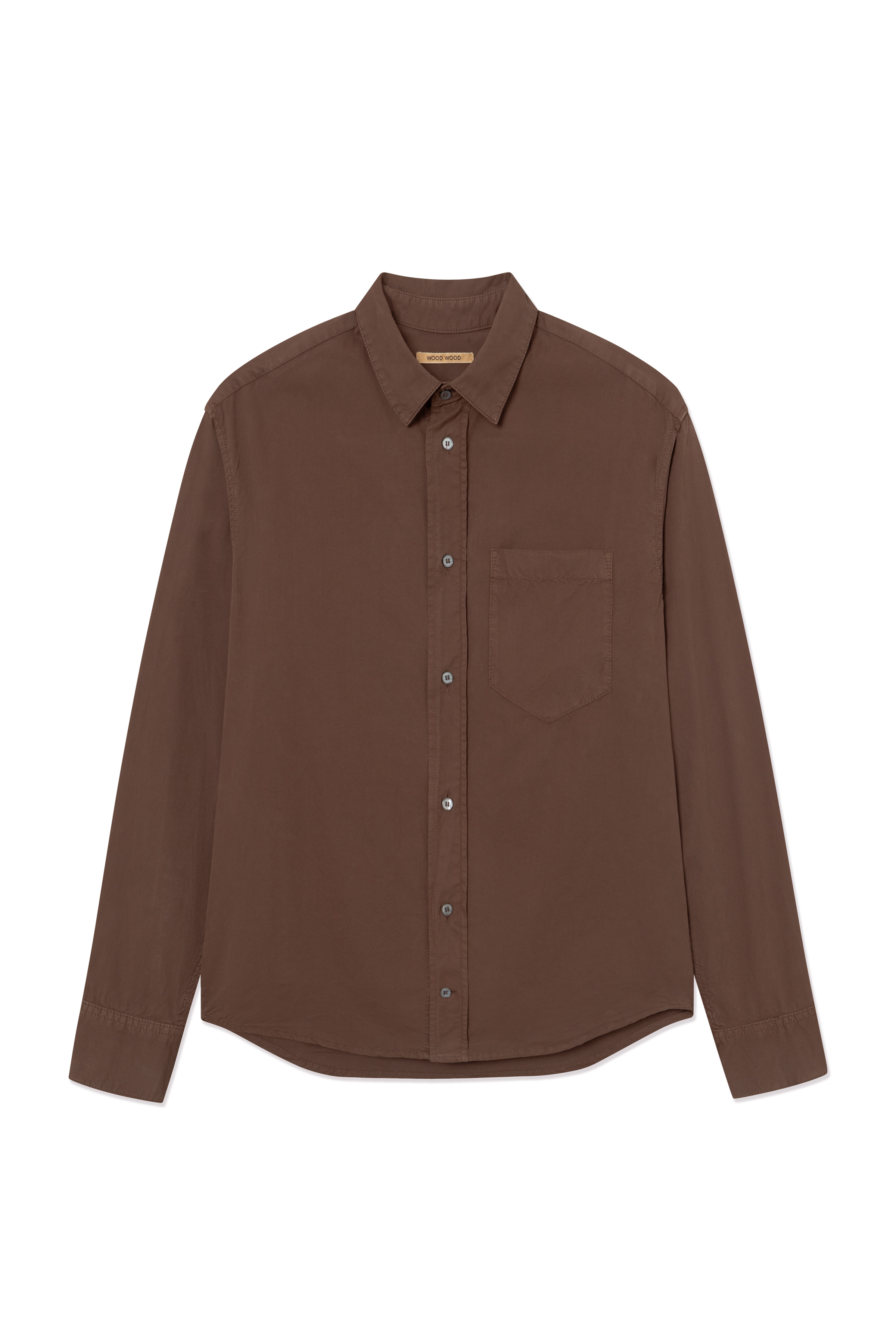 WWNico Shirt in terra brown cotton | WoodWood