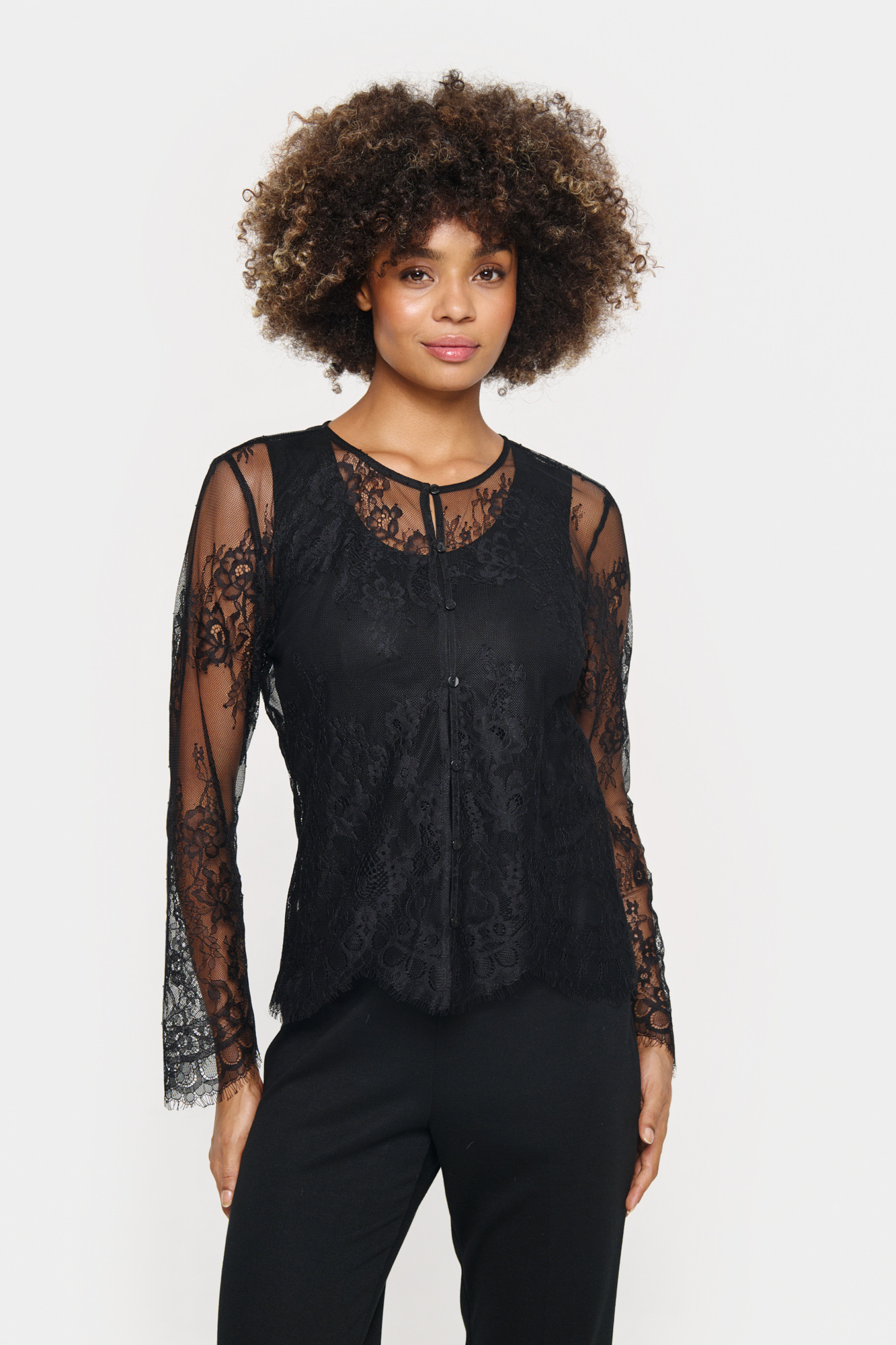 ZalviaSZ Shirt in black polyamide