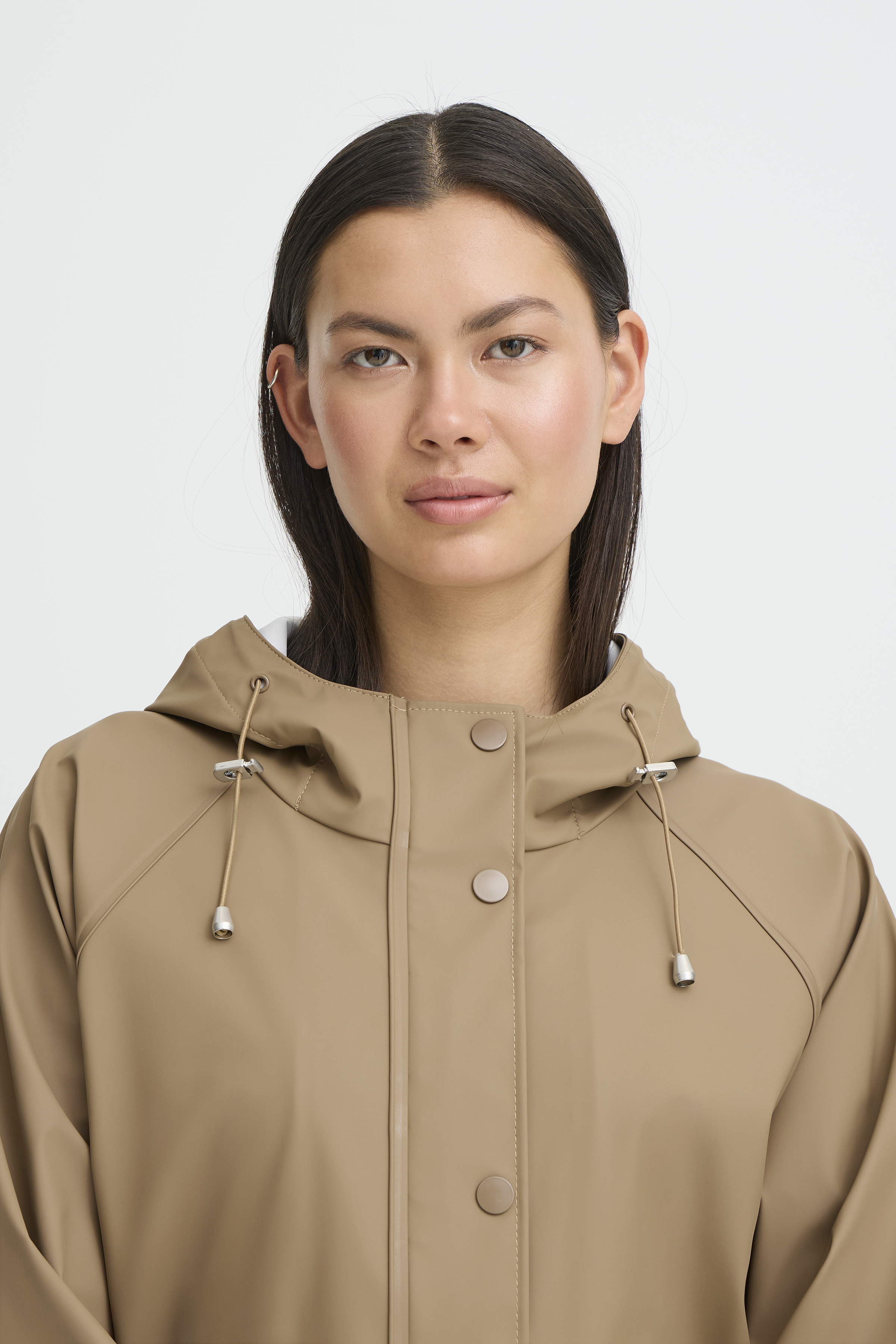 IHTAZI Rainwear in sepia tint / nature polyester | ICHI
