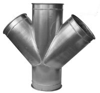 Flanged Double Branch 14 Gauge 45°