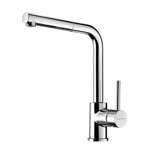Minimalist Metro Pull Out Sink Mixer Chrome - Lead Free