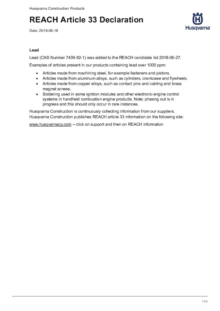 REACH INFORMATION