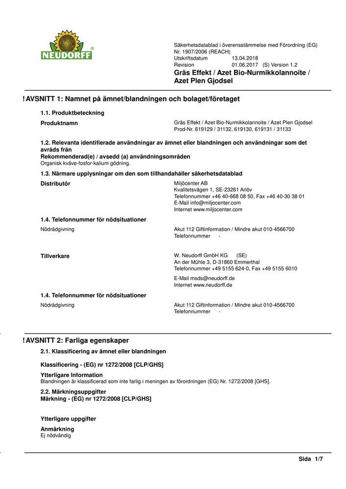 Säkerhetsdatablad
