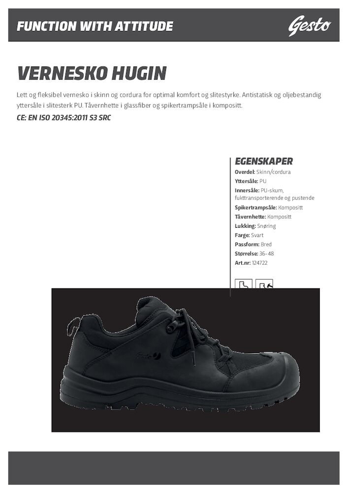GESTO HUGIN PRODUKTBLAD NO