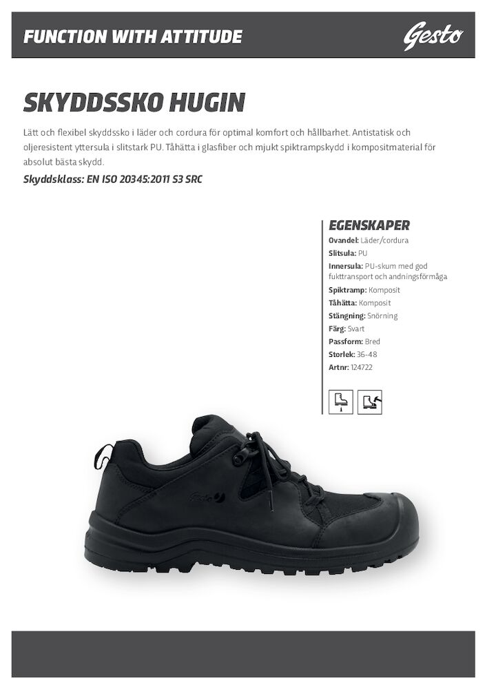 GESTO HUGIN PRODUKTBLAD SE