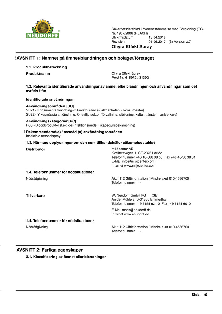 Säkerhetsdatablad