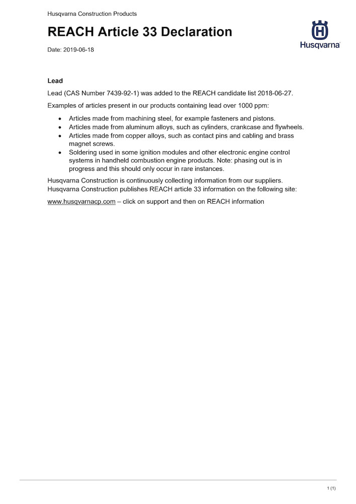 REACH INFORMATION