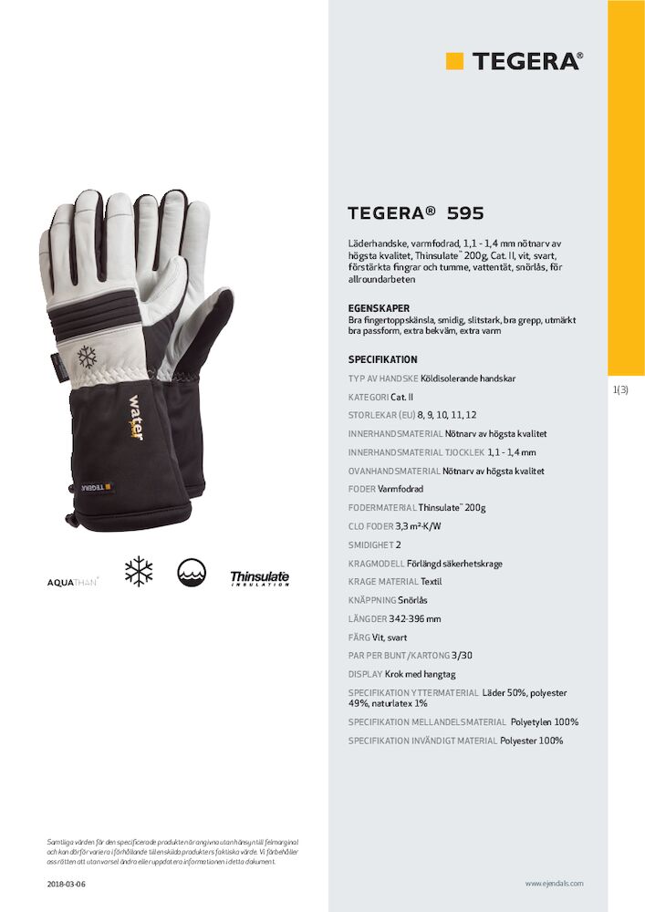 Handske Tegera 595
