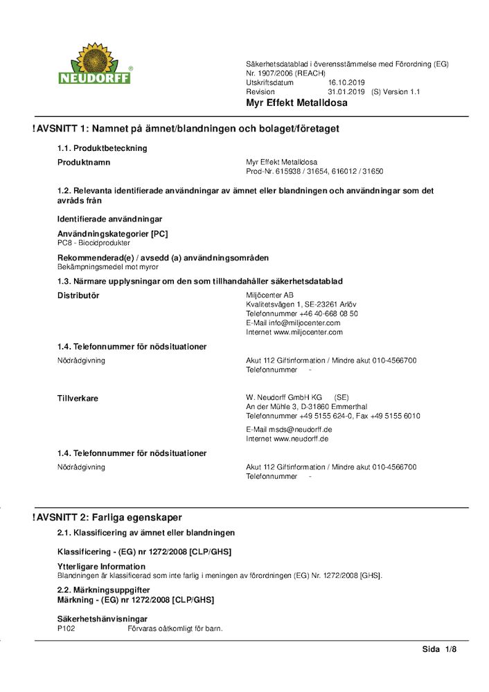 Säkerhetsdatablad