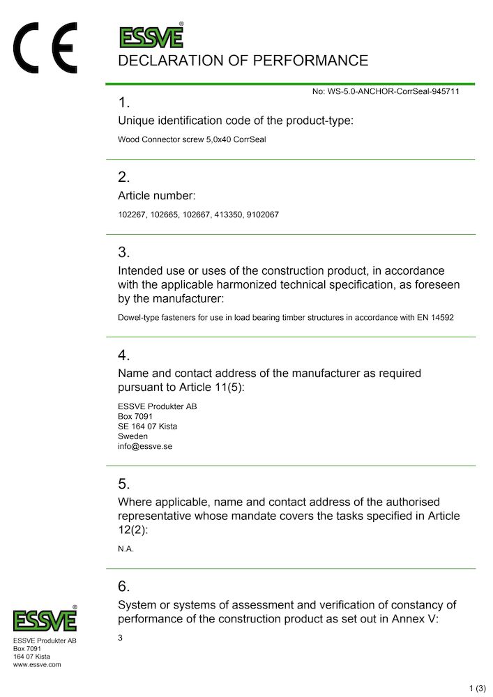 VT-91000 PRESTANDADEKLARATION EN
