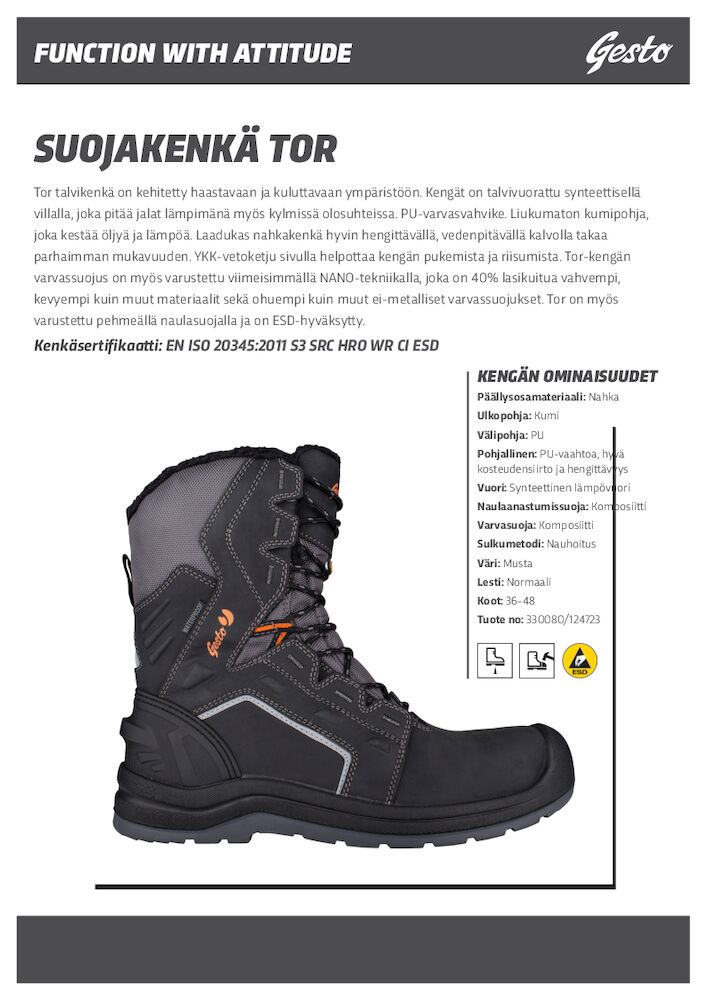 GESTO TOR PRODUKTBLAD FI