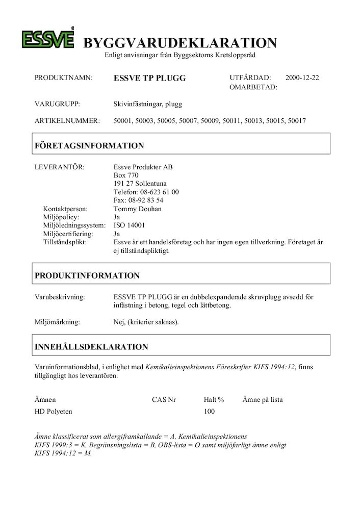 1004799 BYGGVARUDEKLARATION