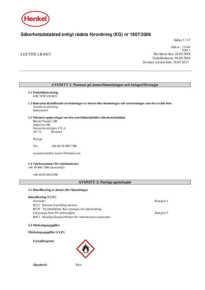 Säkerhetsdatablad 4420137