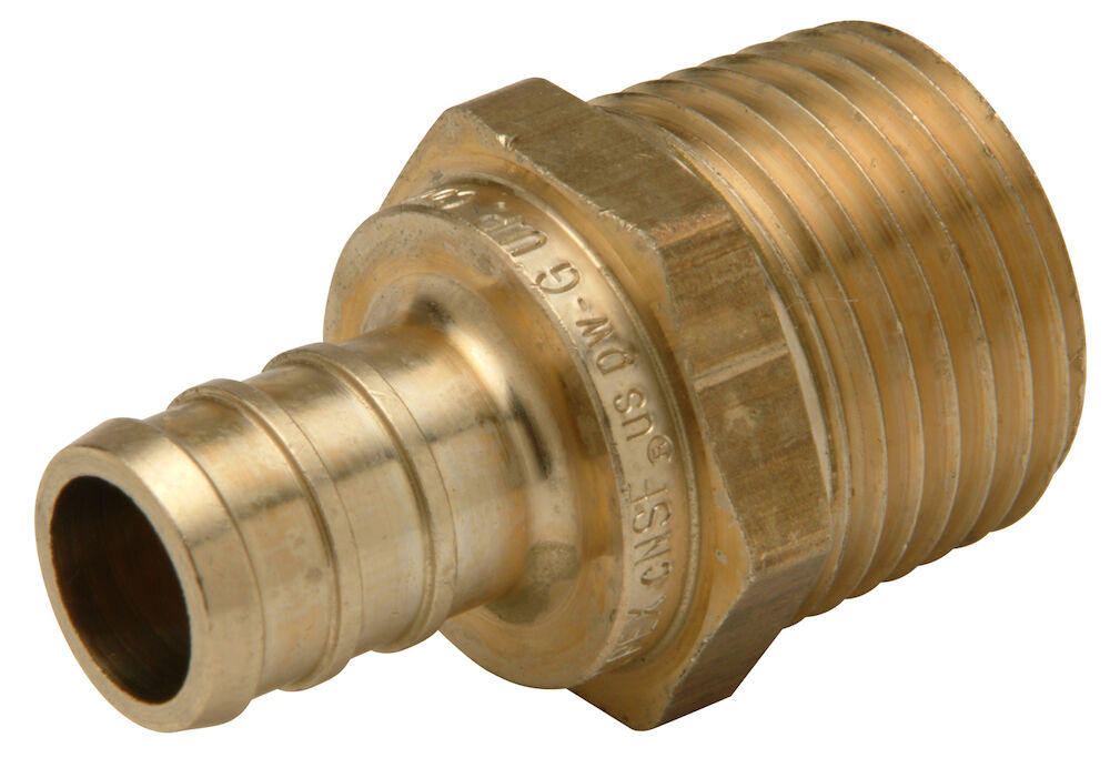 Zurn® QQMC33GX Adapter, 1/2 in F1807 PEX Barbed x 1/2 in MPT, Brass