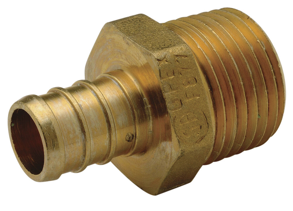 Zurn® QQMC66GX Adapter, 1-1/4 in F1807 PEX Barbed x 1-1/4 in MPT, Brass