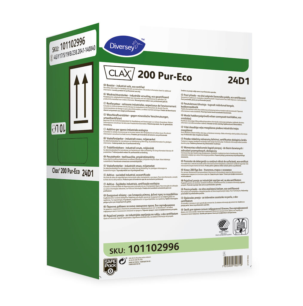 Clax 200 Pur-Eco 24D1 10L - Tvättförstärkare - industriell smuts, miljömärkt