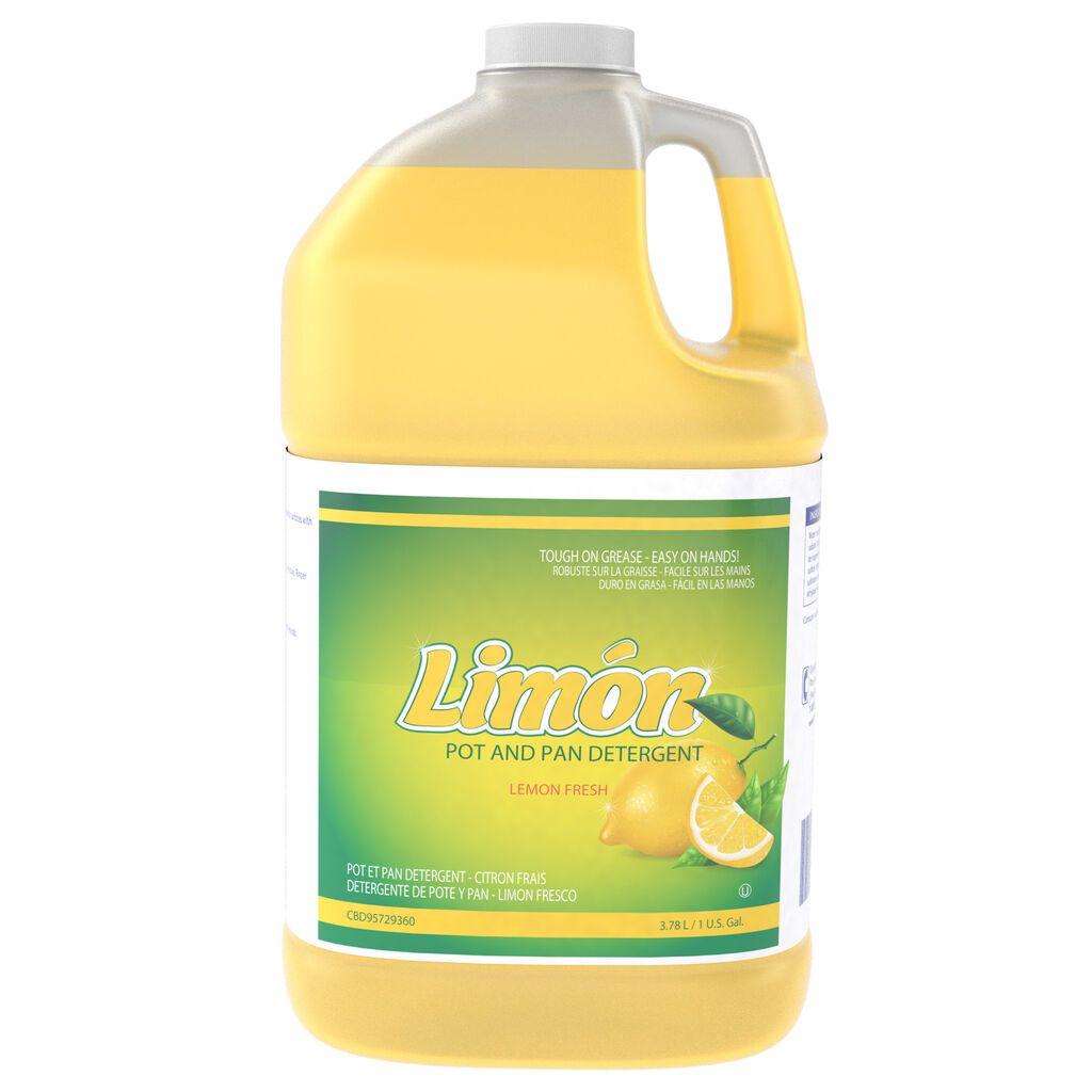 Limon Pot and Pan Detergent - Lemon Fresh, 1gal, 2/CT - Lemon Fresh