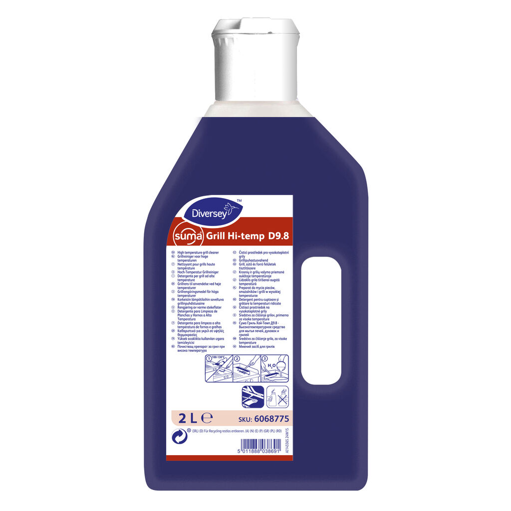 Suma Grill Hi-temp D9.8 6x2L - Detergent pentru cuptoare și grătare la temperaturi ridicate