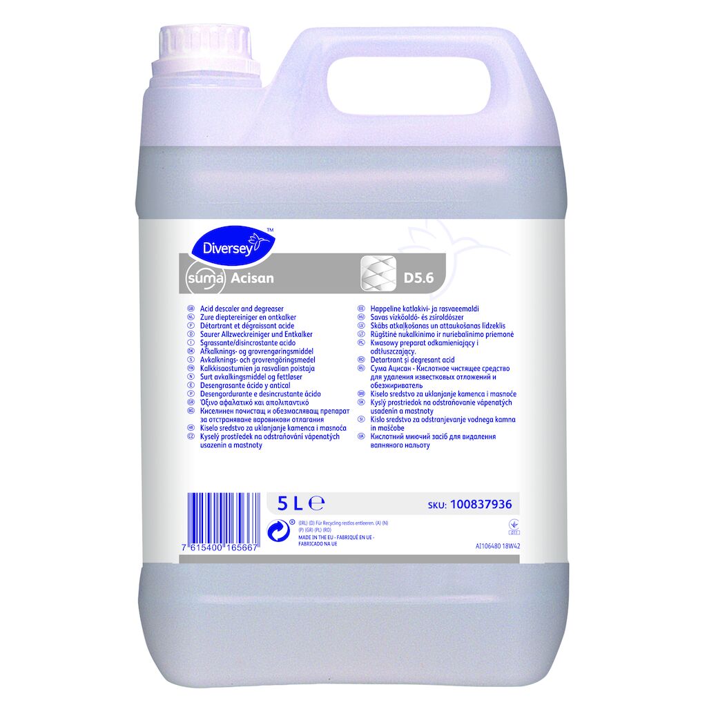 Suma Acisan D5.6 2x5L - Détergent Détartrant et Désincrustant pour sols et murs