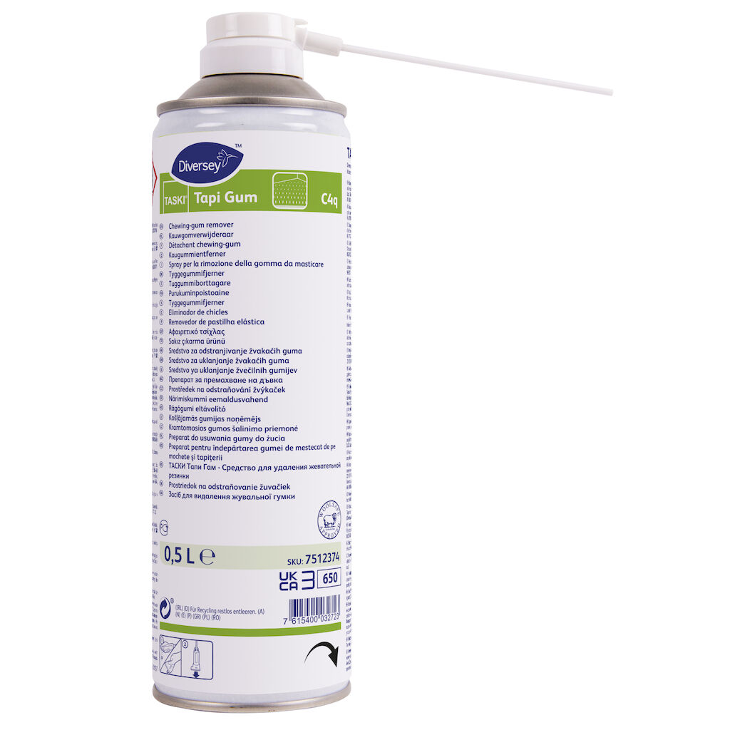 TASKI Tapi Gum C4q 6x0.5L - Spray aerosol pentru îndepărtarea gumei de mestecat
