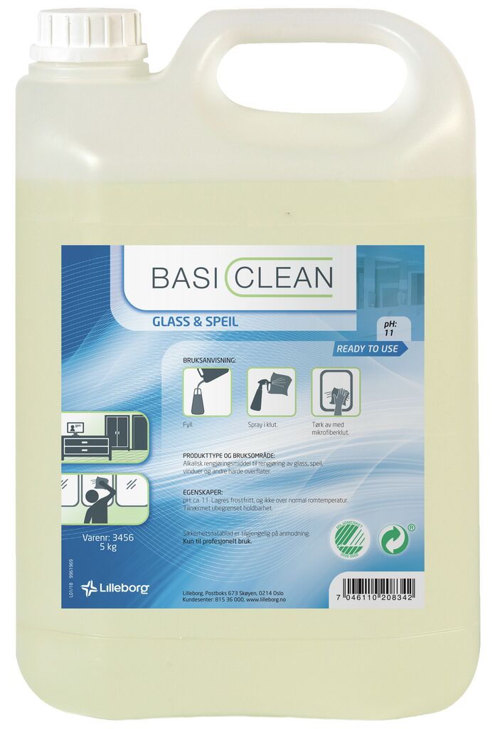 BASICLEAN GLASS OG SPEIL 3x5kg