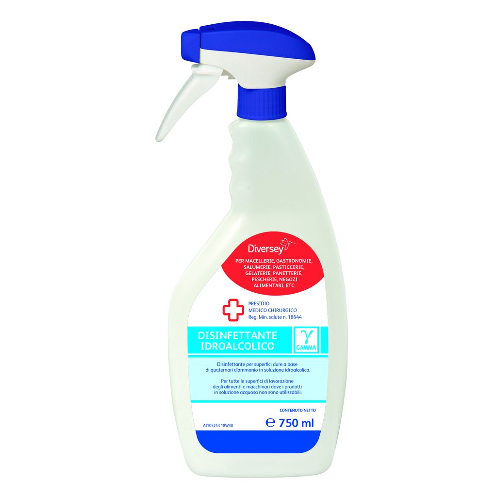 F.R. Disinfettante Idroalcolico Gamma 12x0.75L - Disinfettante liquido per superfici dure. Registrazione Ministero della Salute n. 18644