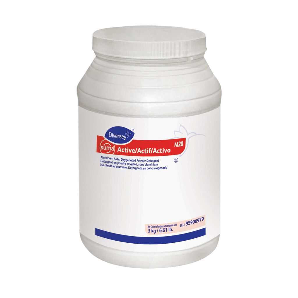 Suma® Active M20, 3kg, 4/CT - Aluminum Safe, Oxygenated Powder Detergent