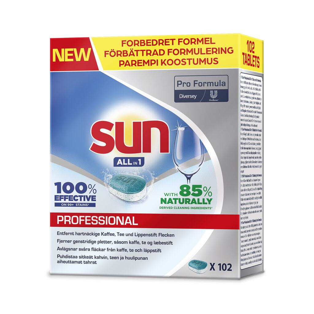 Sun Professional All in 1 Tablets 4x102stk. - Opvasketabs all in 1