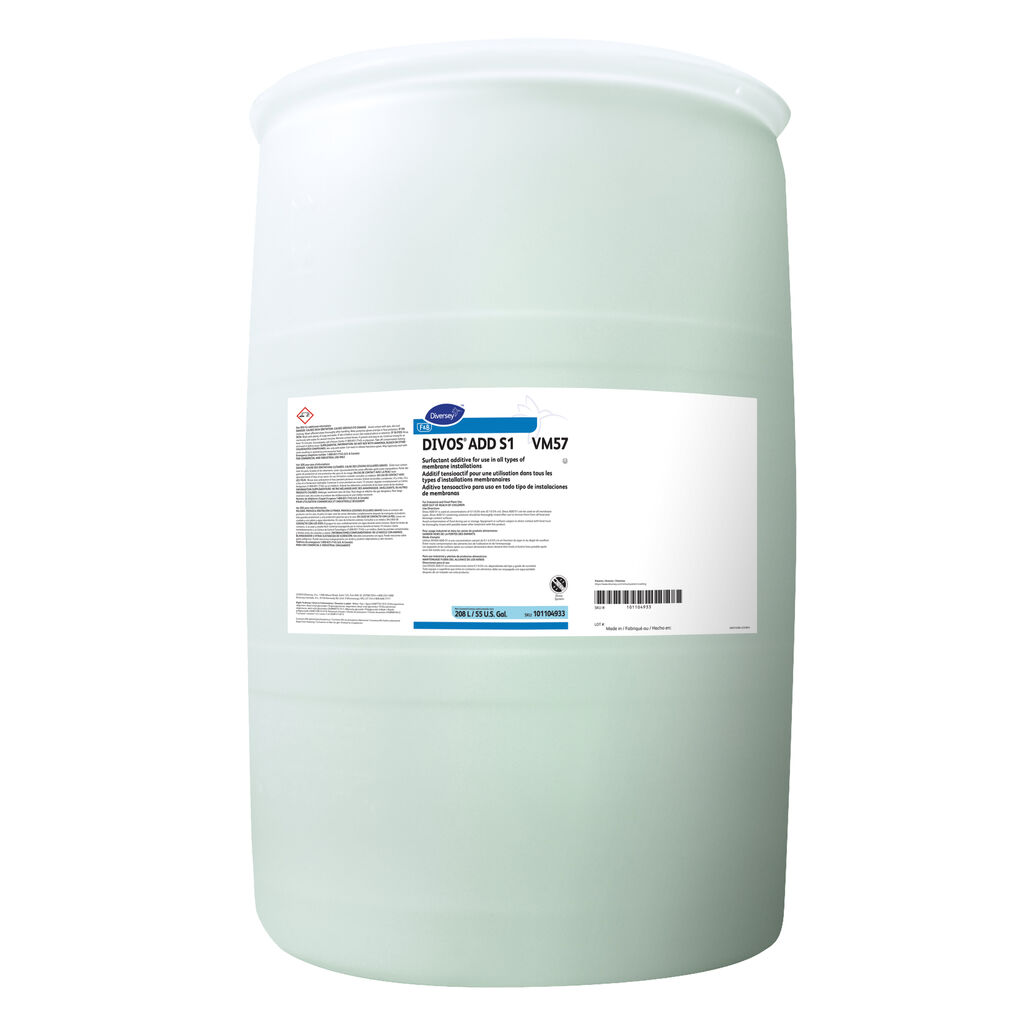 Divos ADD S1 VM57 VM57, 55gal - Surfactant additive for use in all types of membrane installations