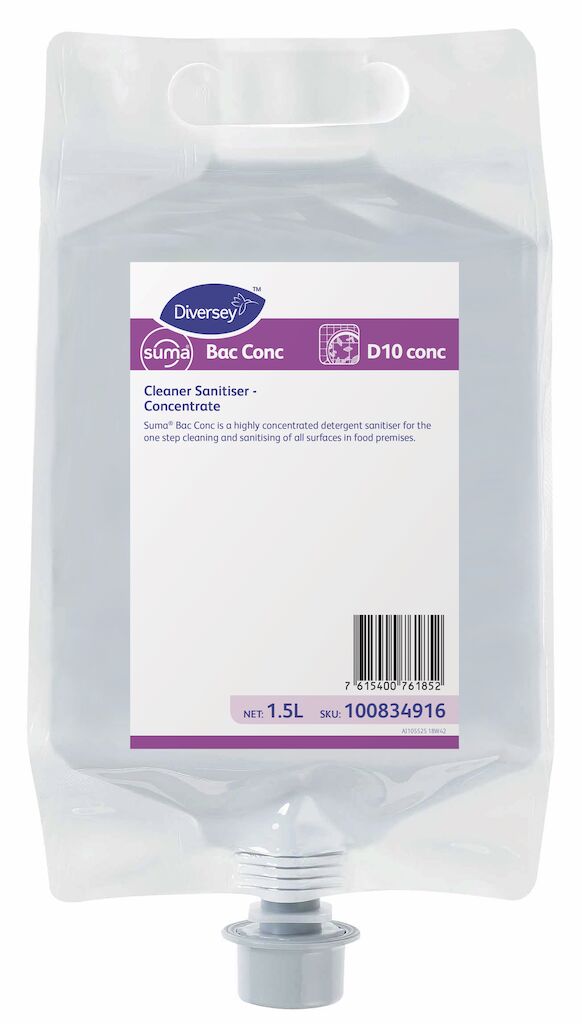 Suma Bac conc D10 Conc 4x1.5L - Cleaner Sanitiser -Concentrate