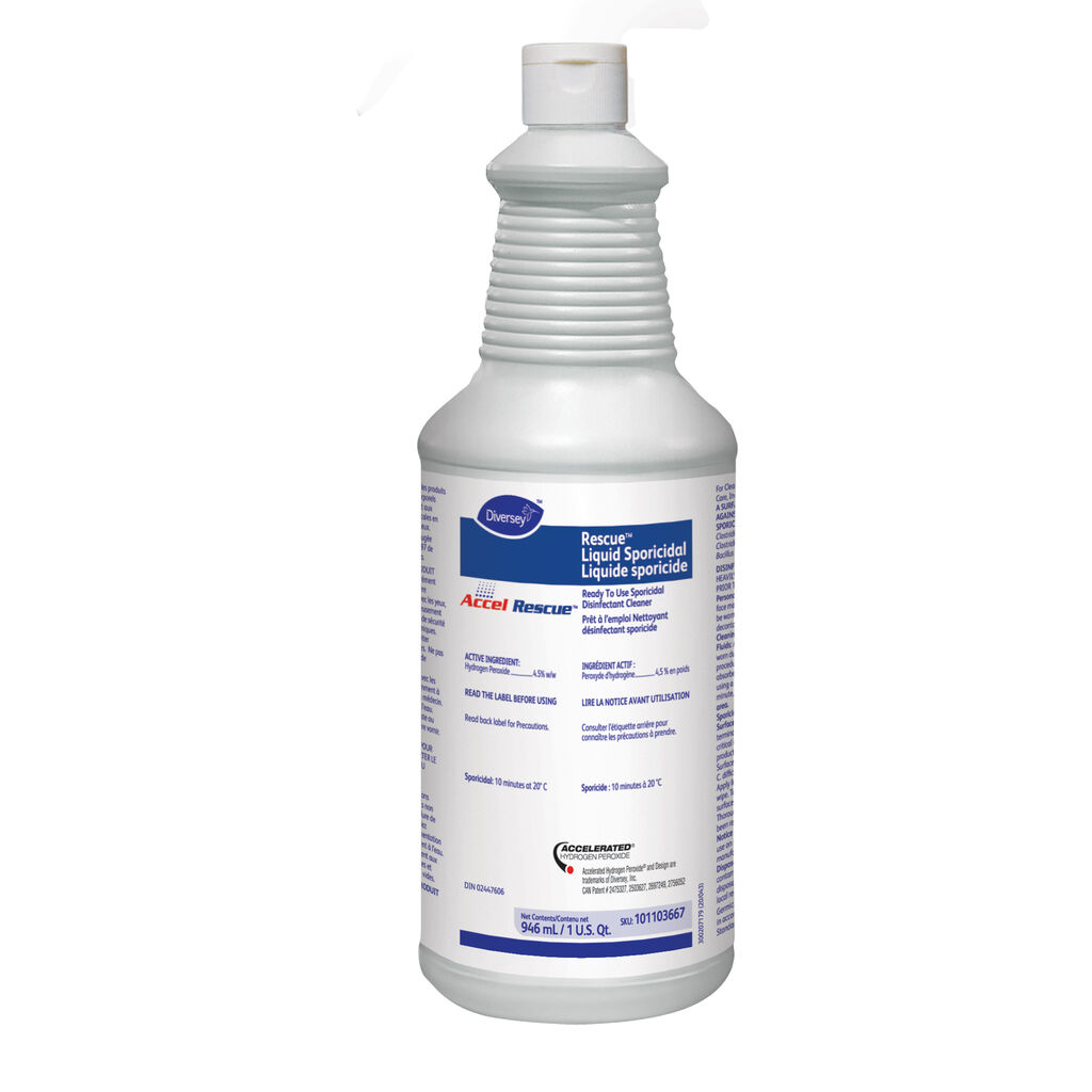Accel® Rescue™ Sporicidal Solution, 946ml, 12/CT - Ready To Use Sporicidal Disinfectant Cleaner