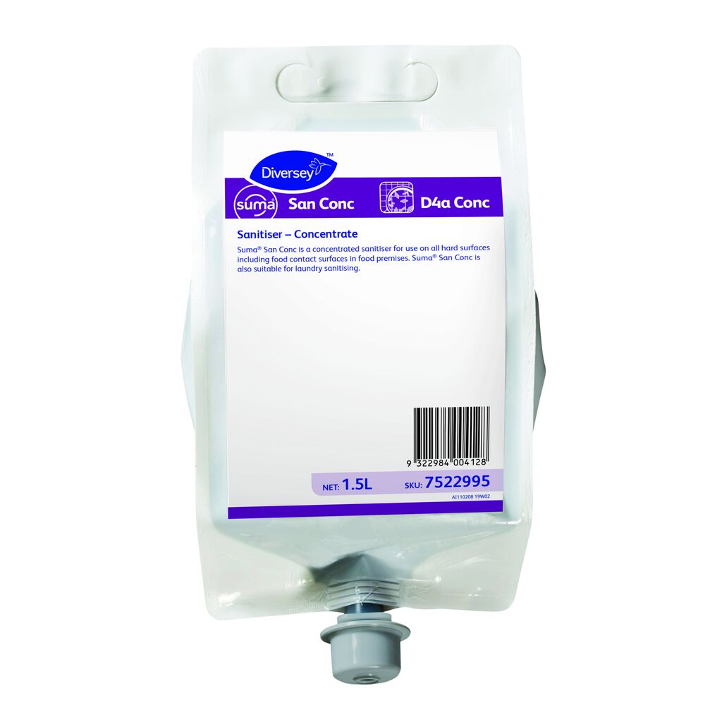 Suma San conc D4a conc 4x1.5L - Sanitiser -Concentrate