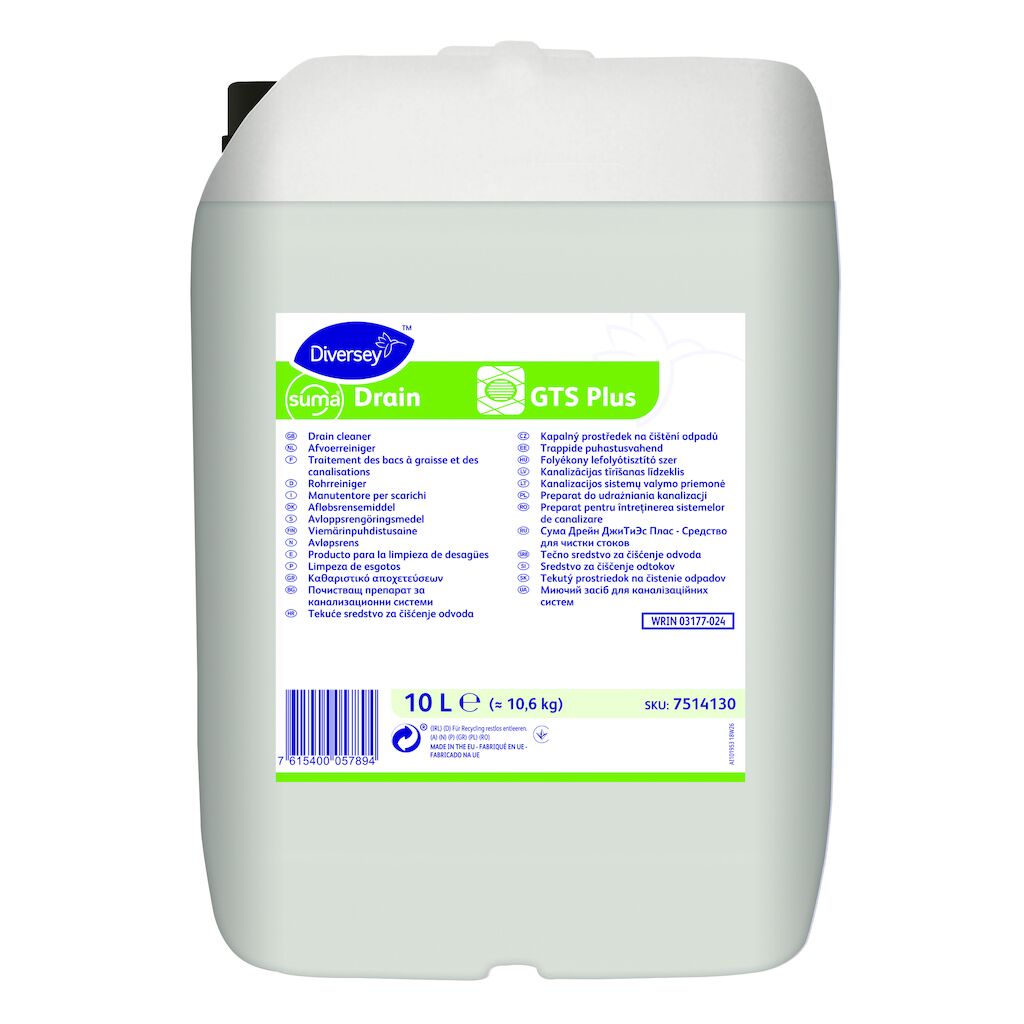 Suma Drain GTS Plus 10L - Producto para la limpieza de desagües y trampas de grasa