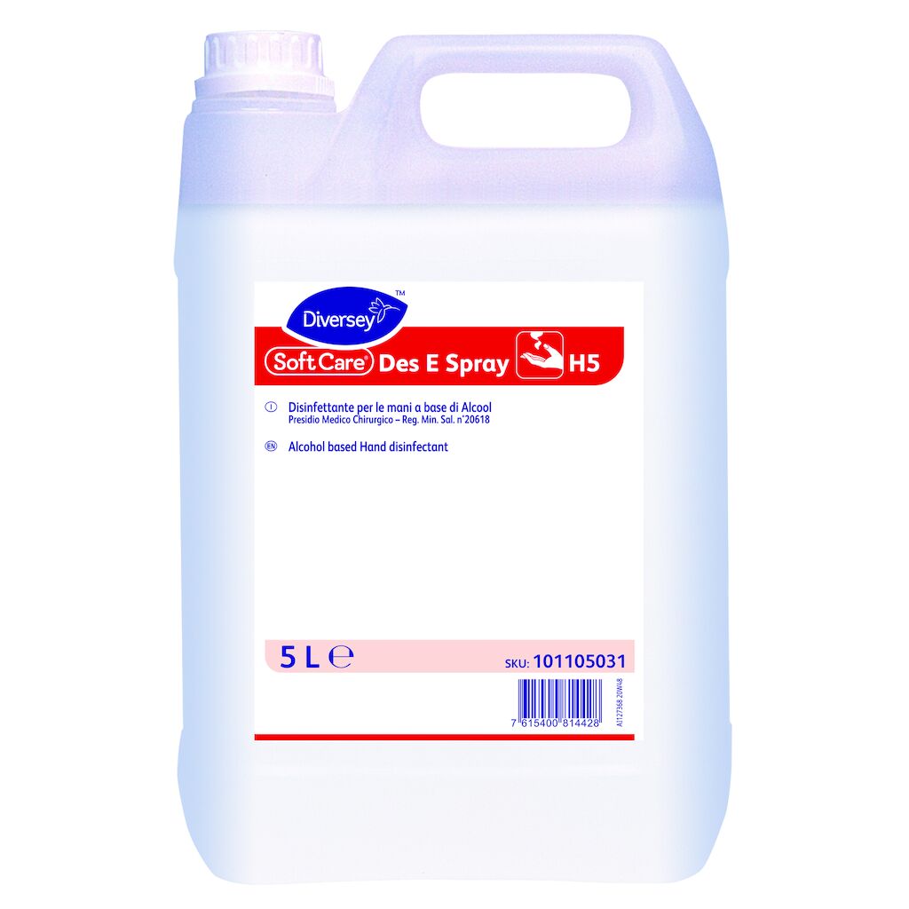 Soft Care Des E Spray H5 2x5L - Liquido Disinfettante Registrazione Ministero della Salute n. 20618