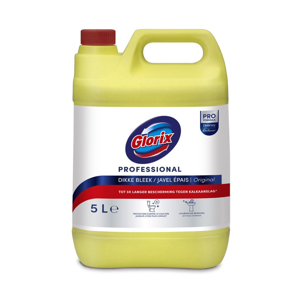 Glorix Pro Formula Toiletreiniger Dikke Bleek Original (met chloor) 2x5L - Dik bleekmiddel voor hygiënisch reinigen
