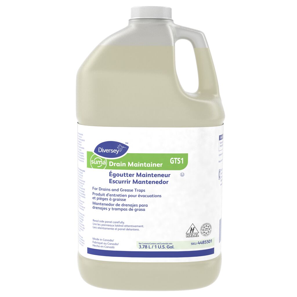 Suma® Drain Maintainer GTS1 GTS1, 1gal, 4/CT - For Drains and Grease Traps