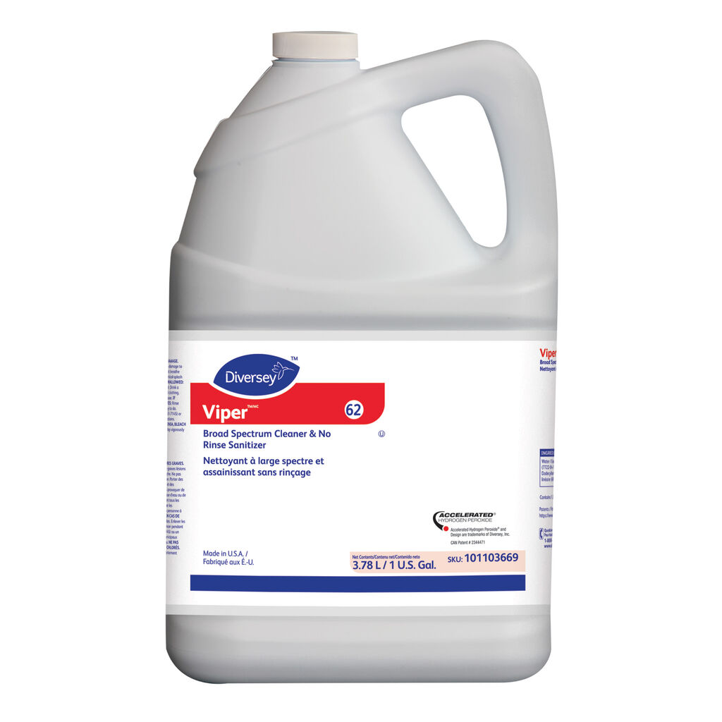 Viper™ D4.2, 3.78L, 4/CT - Broad Spectrum Cleaner & No Rinse Sanitizer