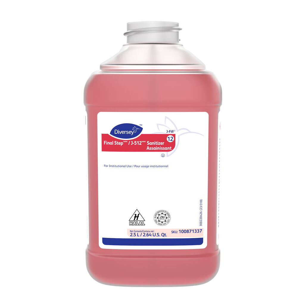 Final StepTM/MC / J-512TM/MC Sanitizer 12, 2.5L, J-Fill® / QuattroSelect®, 2/CT - Sanitizer