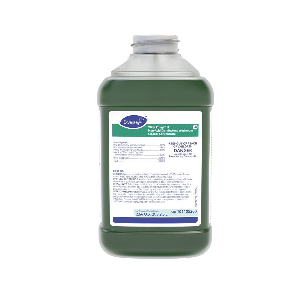 Wide Range® II Disinfectant Cleaner 28, 2.5L, J-Fill® / QuattroSelect®, 2/CT