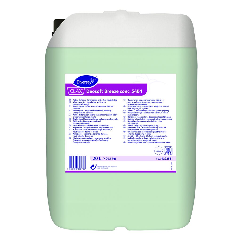 Clax Deosoft Breeze conc 54B1 20L - Textilöblítő - új, hosszantartó, koncentrált parfüm